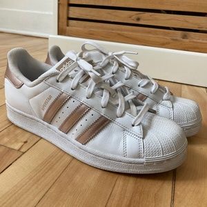 Adidas superstar pink gold